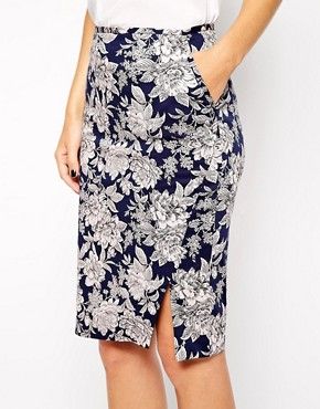 Oasis Floral Pencil Skirt | ASOS US