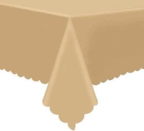 Locika Washable Vinyl Tablecloth with Flannel Backing Easy Care Dinning Tablecloth Rectangle Heav... | Amazon (US)