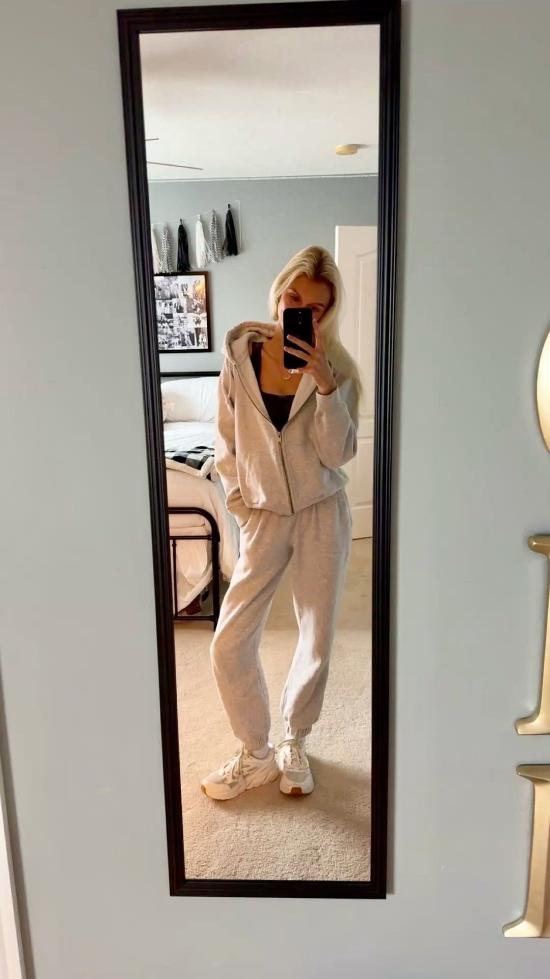 Grey brandy melville sweat set with skims tank & hokas

#LTKfitnessgoals #LTKdayinmylife #LTKootd