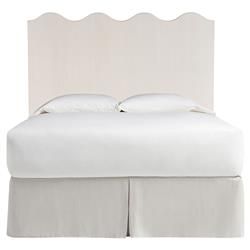 Bennett Coastal Beach White Oak Wave Headboard - Queen | Kathy Kuo Home