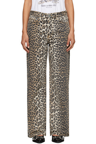 Black & Brown Printed Izey Jeans | SSENSE