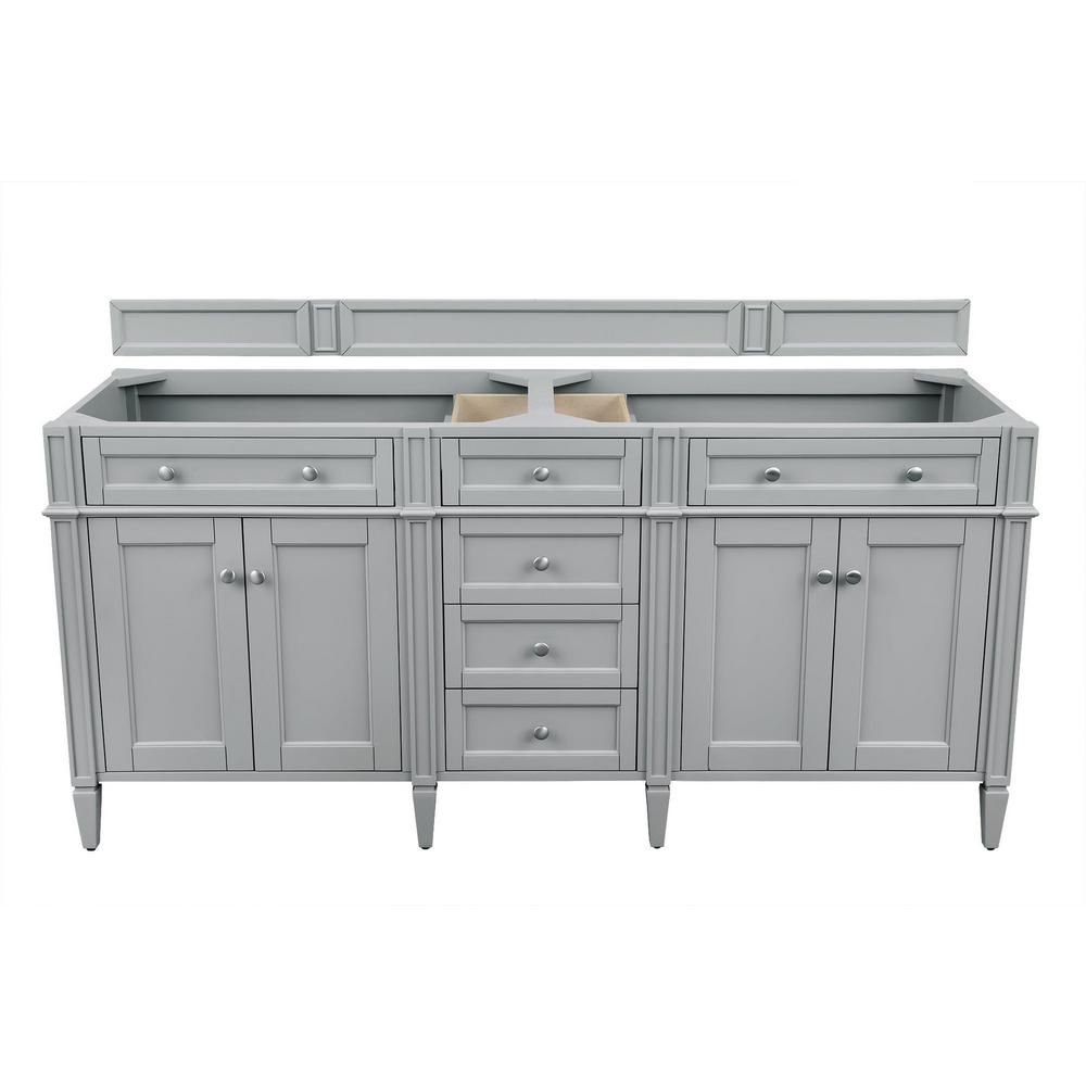 James Martin Vanities Brittany 71 in. W x 23.50 in. D x 34.00 in. H Double Bath Vanity Cabinet On... | The Home Depot