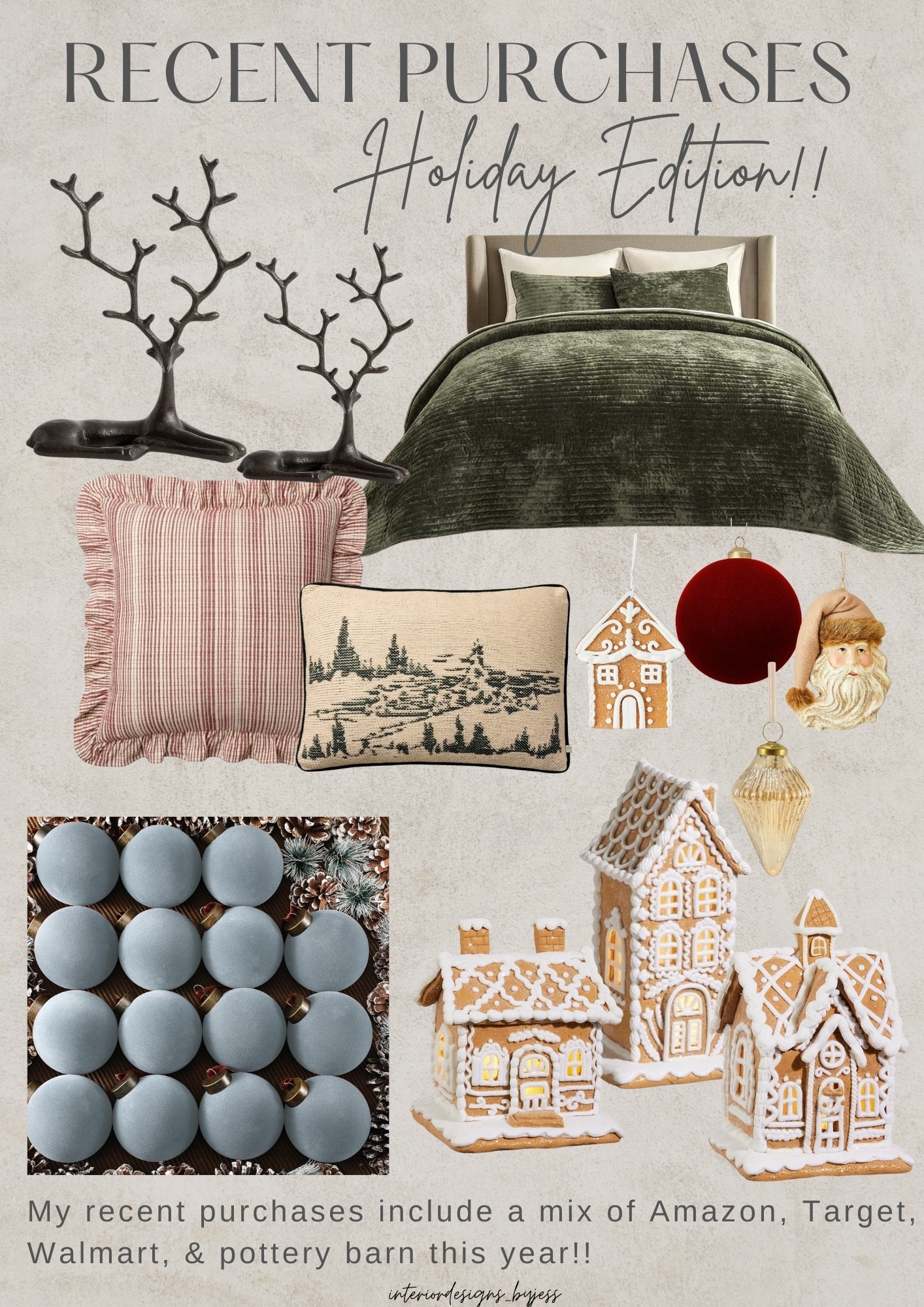 A mix of Amazon home, Target, pottery barn, and Walmart this Christmas!! That bedding is from Amazon and it’s my favorite purchase! It looks so highend

#LTKSeasonal #LTKHome #LTKFindsUnder100