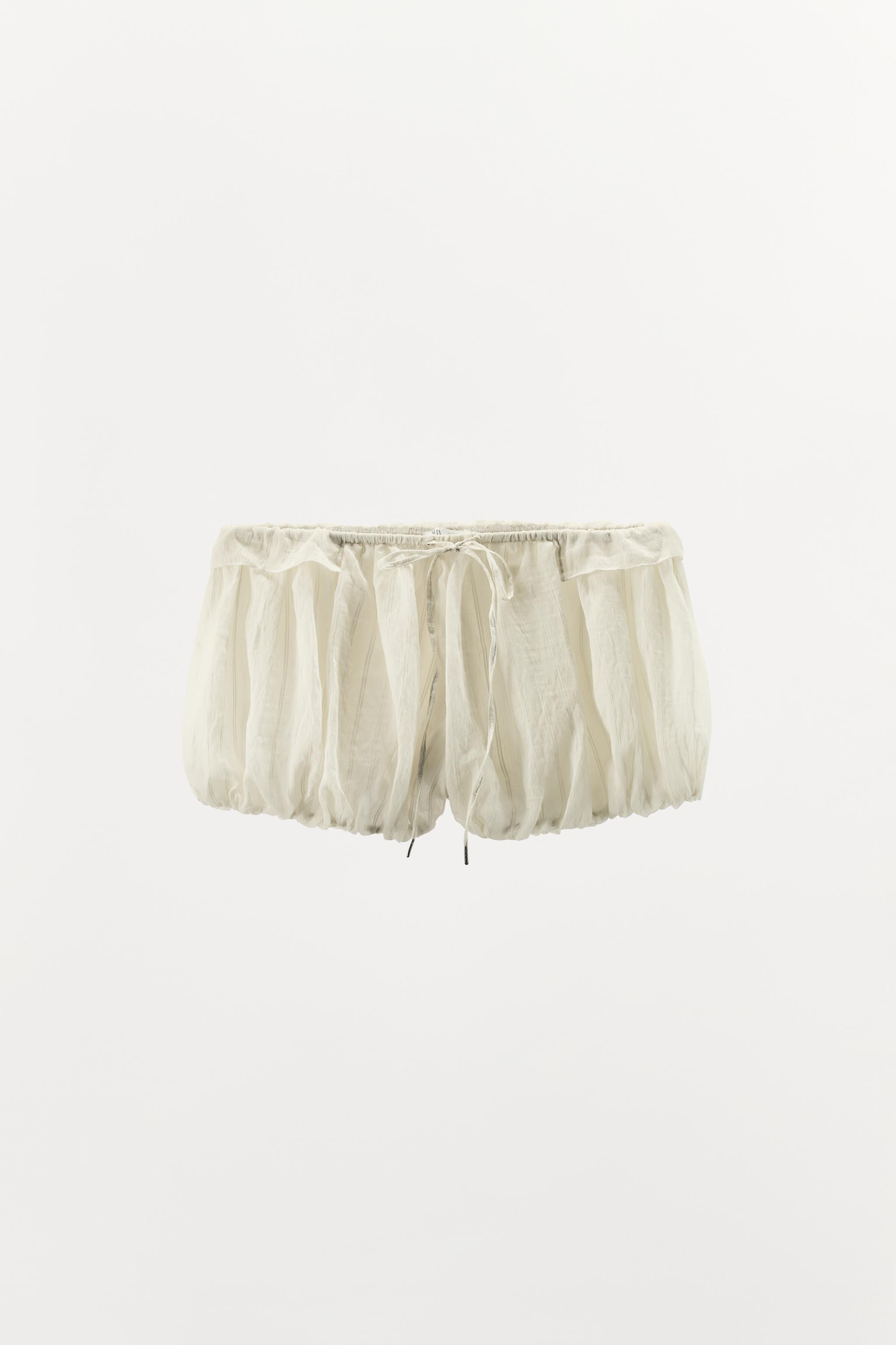 SHORT BLOOMER À RAYURES AVEC VOLANTS | Zara FR