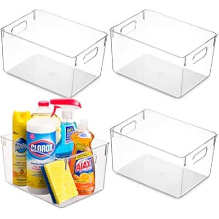 ClearSpace Plastic Storage Bins – Perfect Kitchen Organization or Pantry Storage – Fridge Organizer, | Amazon (US)