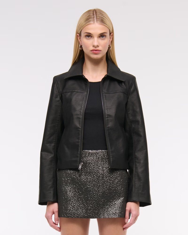 Mid Rise Metallic Mini Skort | Abercrombie & Fitch (US)