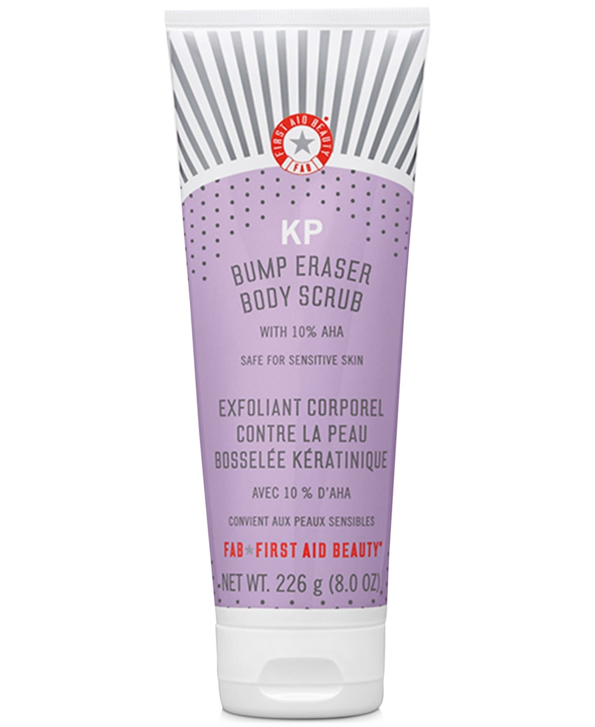 First Aid Beauty Kp Bump Eraser Body Scrub with 10% Aha â Body Exfoliant for Keratosis Pilaris, 8.0 oz. | Macy's
