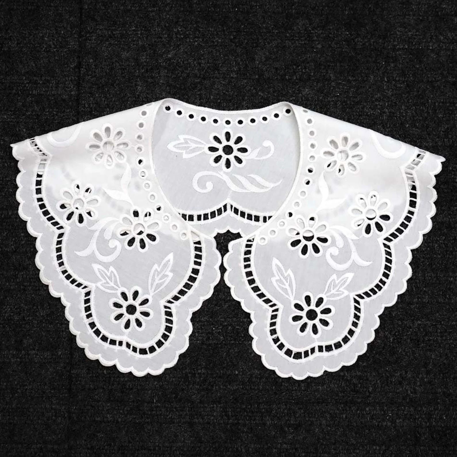 Quaker Style large Lace Collar, new season style, Sewn On Dressmaking, Polyester cotton. White L4 | Etsy (US)