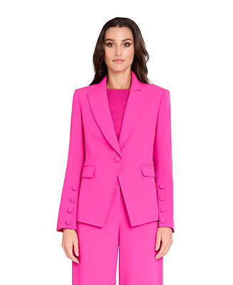 Petite Cutaway-Hem Blazer | Macy's