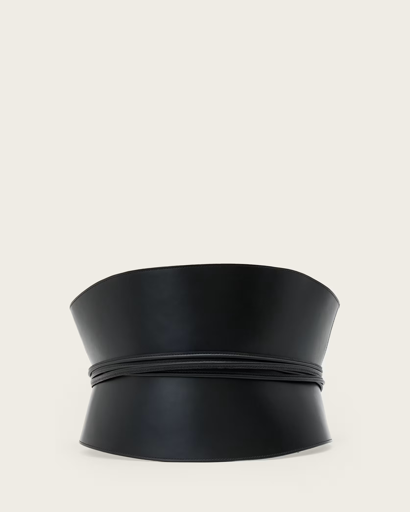 Ann Wrap Corest Leather Belt Black | ALLSAINTS | AllSaints UK