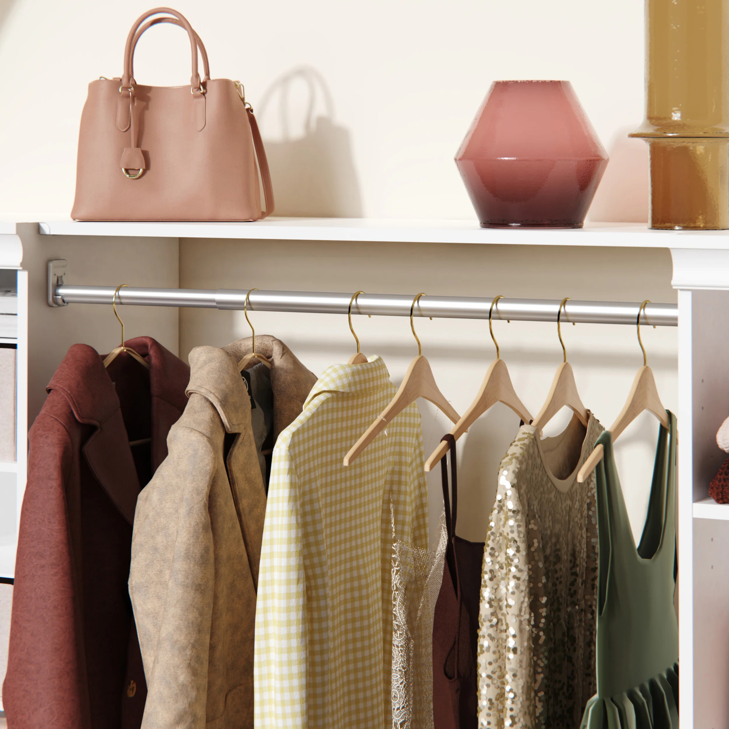 Modular Storage 36.02" W Shelf & Closet Rod | Wayfair North America