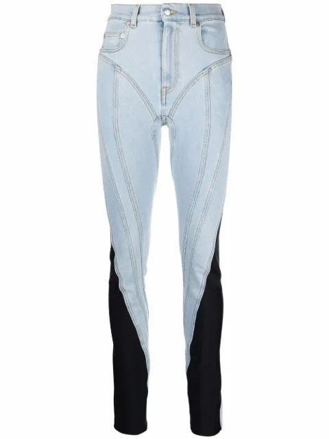 panelled slim-fit trousers | Farfetch (US)