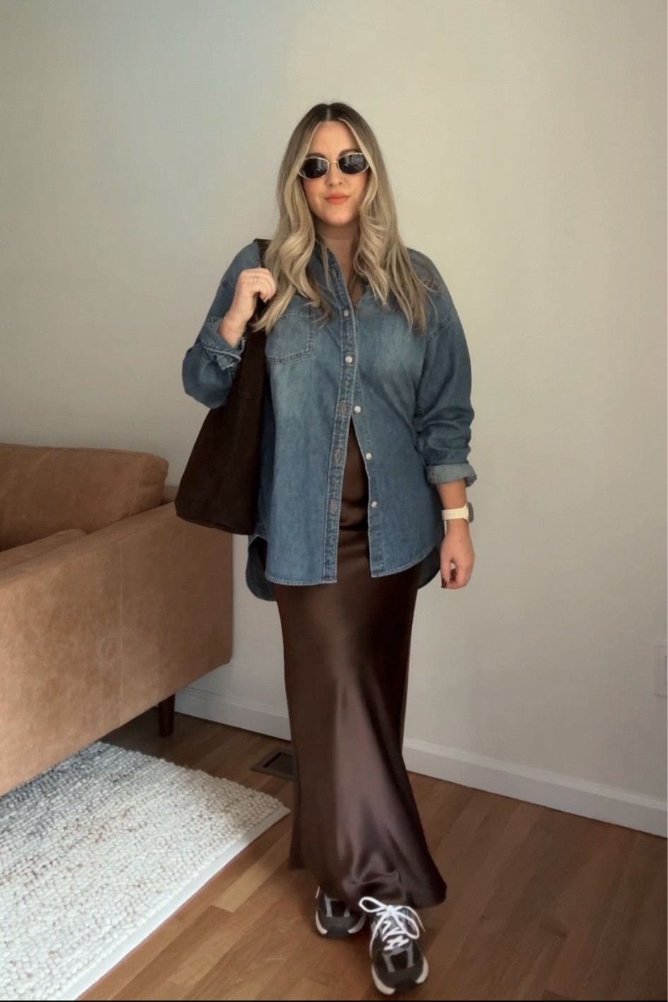 Satin skirt outfit 〰️ fall capsule, fall capsule wardrobe 2024, satin midi skirt, satin maxi skirt, fall outfit ideas, early fall outfits, fall workwear outfit, workwear outfit ideas

#LTKNYFW 

#LTKFindsUnder100 #LTKStyleTip