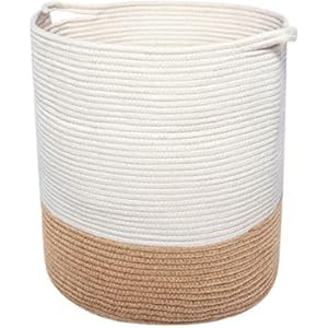 GooBloo Large Cotton Rope Woven Basket - 18" x 17” Tall Decorative Storage Basket for Living Room, T | Amazon (US)