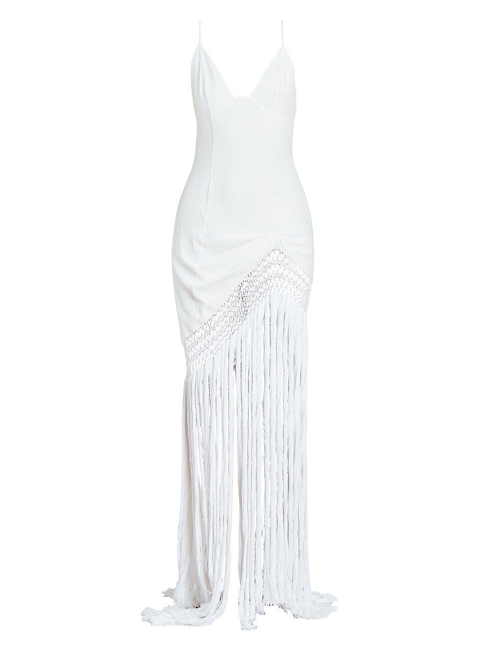 Women's LOEWE x Paula's Ibiza Sleeveless Fringe-Hem Maxi Dress - White - Size 4 - White - Size 4 | Saks Fifth Avenue