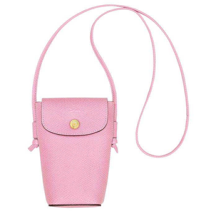 Phone case with leather lace Épure Pink (34193HYZP75) | Longchamp US | Longchamp