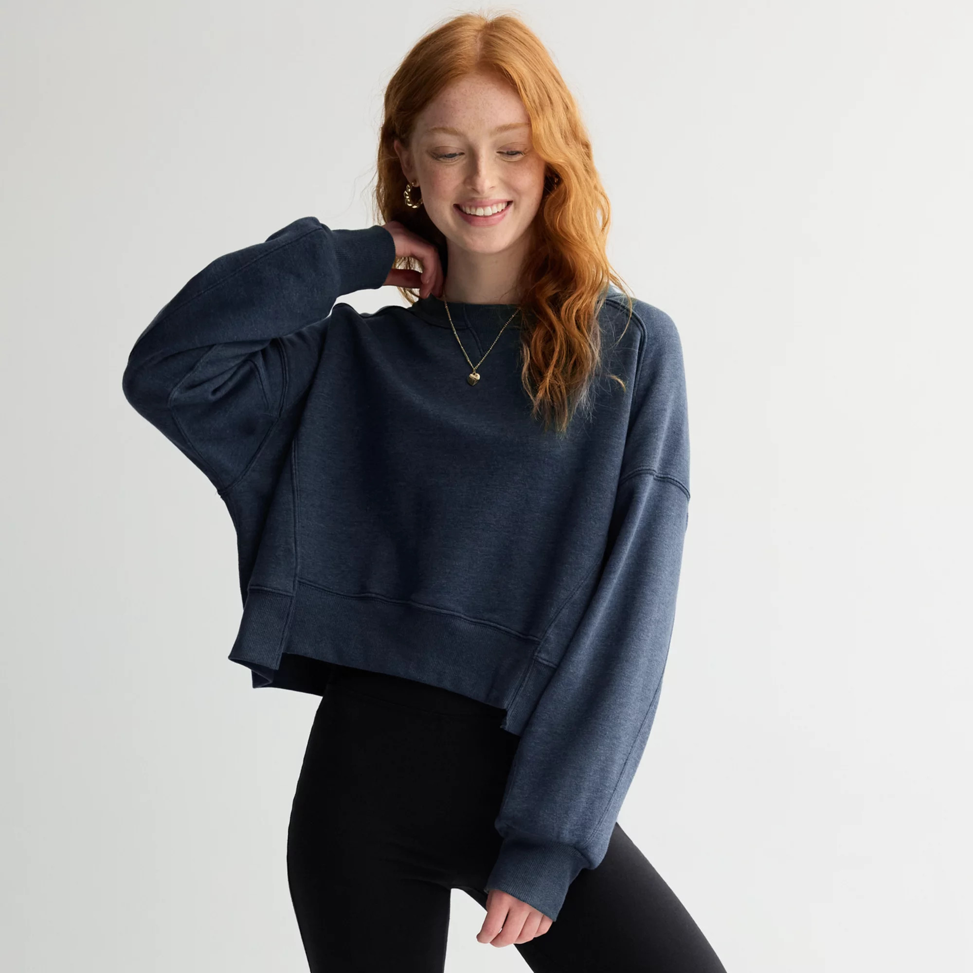 Juniors' SO® Cropped Crewneck Pullover | Kohl's