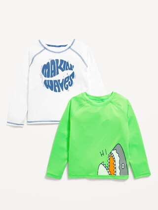 Long-Sleeve Graphic Rashguard Swim Top 2-Pack for Toddler Boys | Old Navy (US)