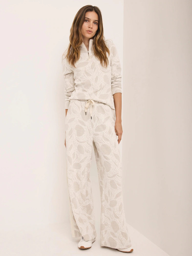 Mint Velvet Jacquard Wide Trousers | Next EU