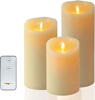 Flameless Candles, LED Battery Operated Pillar Real Wax Flickering Candle with Remote and Timer f... | Amazon (US)