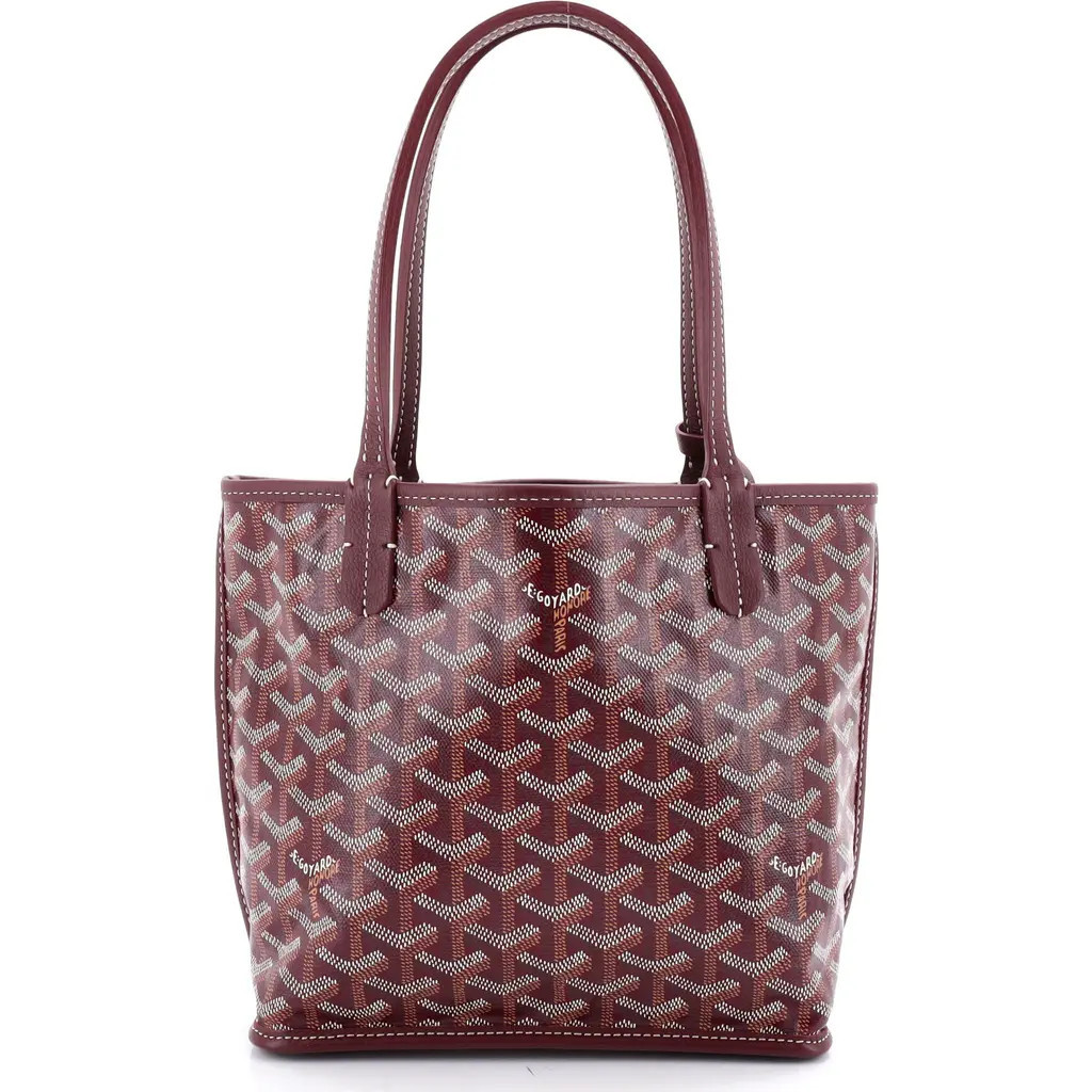Pre-Owned Goyard Anjou Reversible Tote Coated Canvas Mini in Red at Nordstrom, Size X-Small | Nordstrom