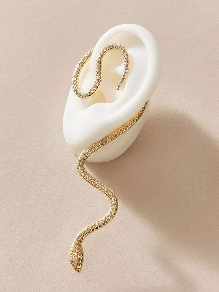 1pc Rhinestone Decor Snake Design Ear Wrap | SHEIN