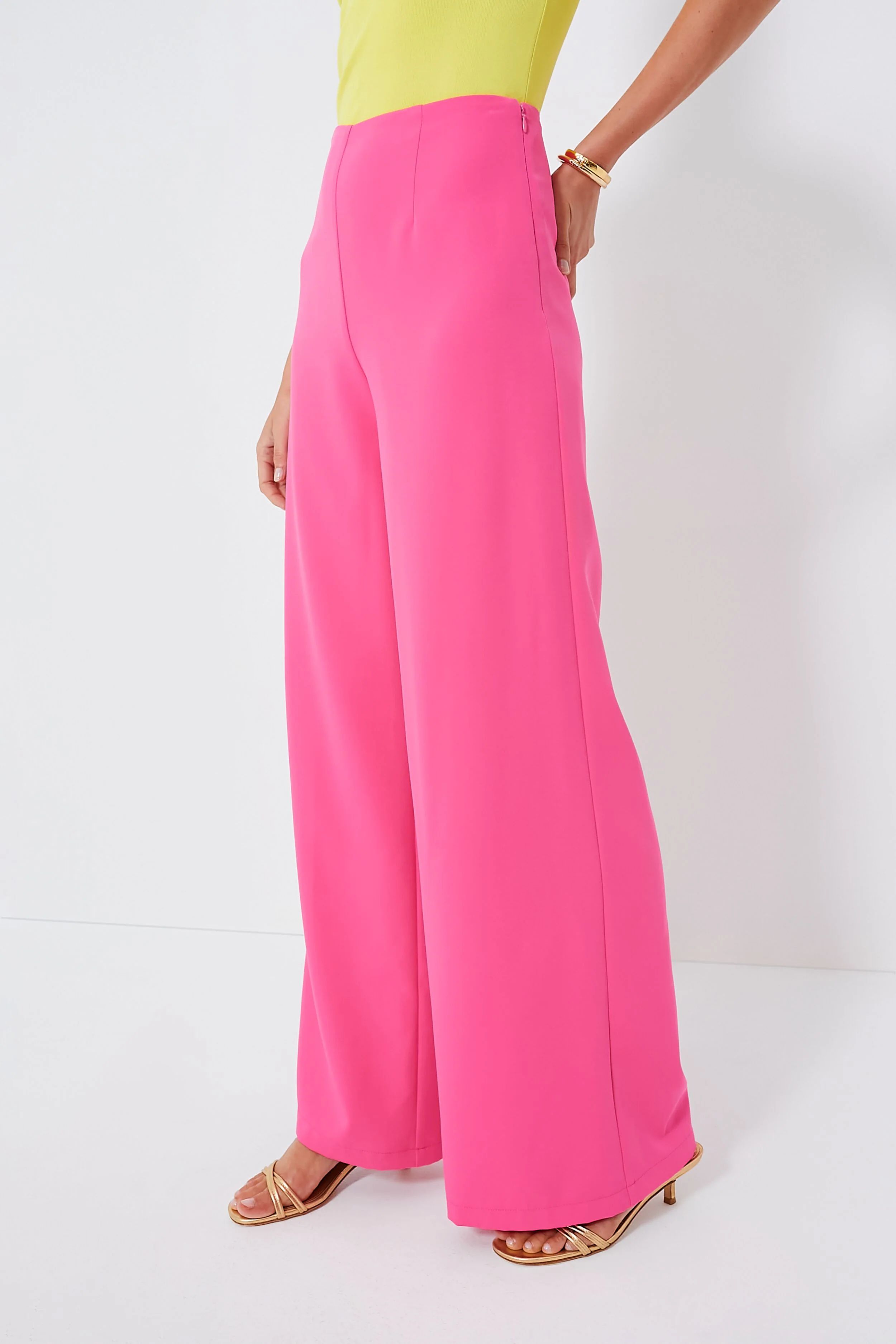 Hot Pink Wide Leg Pants 
                Pomander Place | Tuckernuck (US)