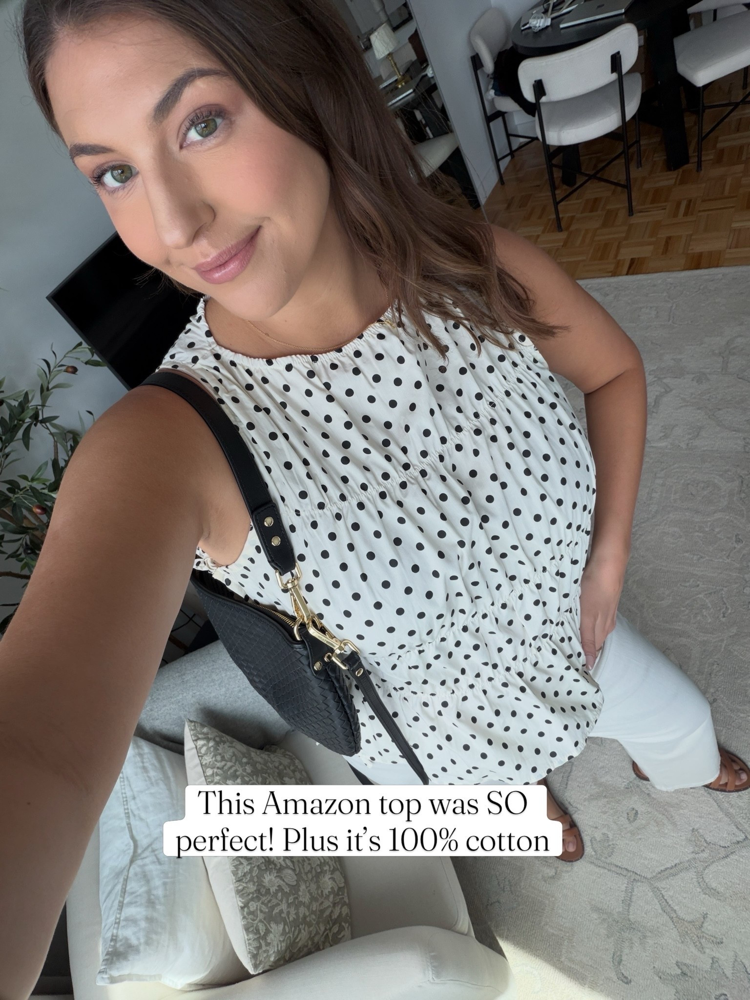 Polka dots + crisp white denim will forever be such a classic combo 🤍 This 100% cotton Amazon top is an easy one to dress up or down and feels perfect for transitioning into fall.

Amazon fashion, Amazon top, polka dot top, white denim outfit, casual chic outfit, fall transition outfit, size large outfit, size 14 outfit

#LTKootd #LTKMidsize #LTKWorkwear