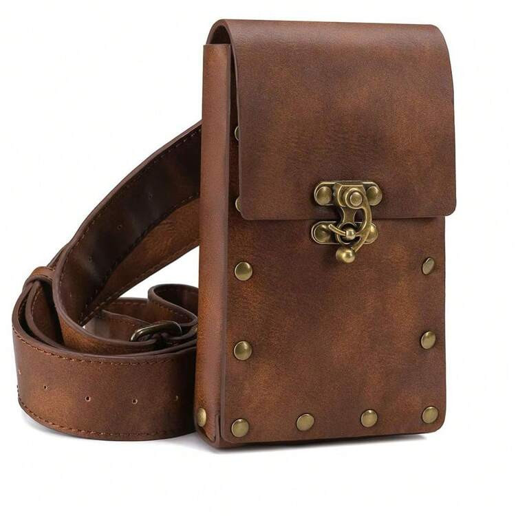 Retro Medieval PU Leather Waist Bag, Vintage Leather Cellphone Side Bag Halloween | SHEIN USA | SHEIN