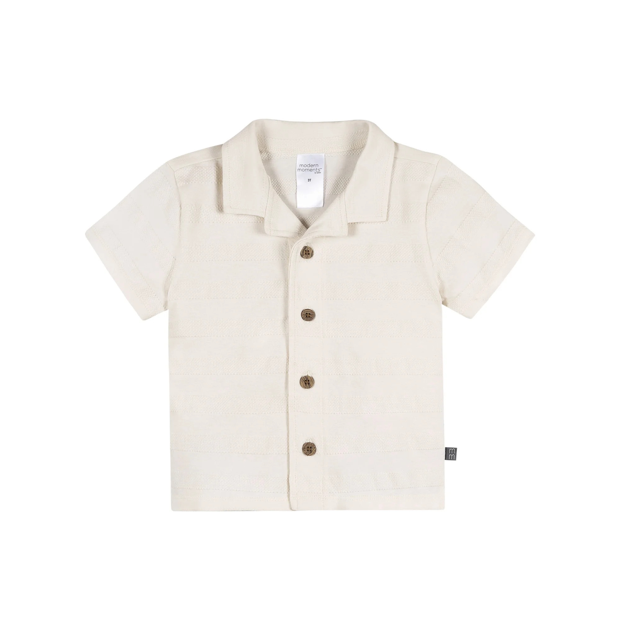 Modern Moments by Gerber Baby and Toddler Boy Organic Button Up Collar Top, Sizes 0/3 Months - 5T | Walmart (US)