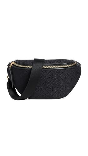 Tory Burch Women's T Monogram Belt Bag, Black, One Size | Amazon (US)