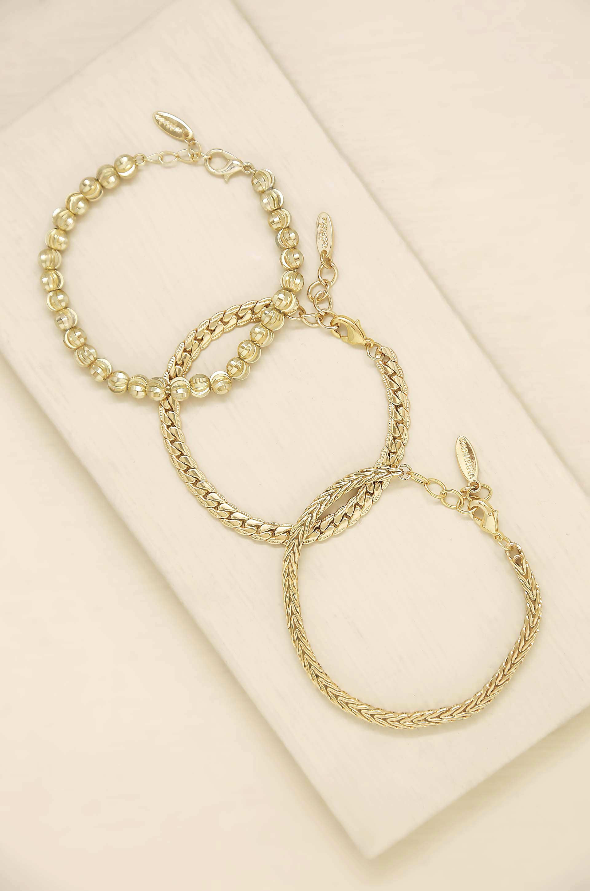 Classical 18k Gold Plated Trio Bracelet Set | Ettika
