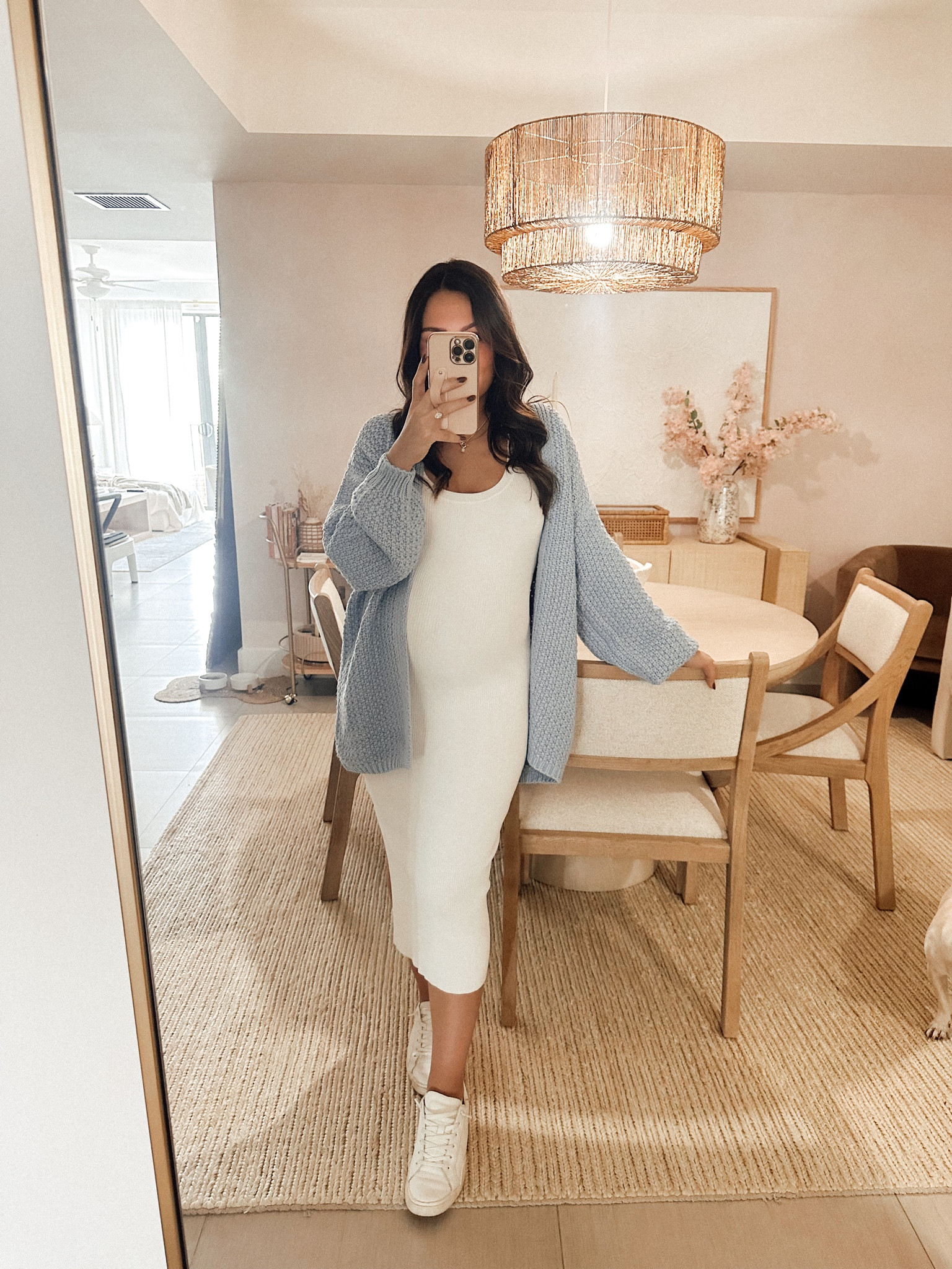 Comfiest blue knit cardigan and bump-friendly dress! 

Maternity / bump friendly 

#LTKbump #LTKfindsunder100 #LTKfindsunder50