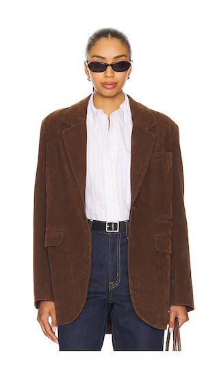 x We The Free Paper Cut Faux Blazer In Brown Bear | Revolve Clothing (Global)