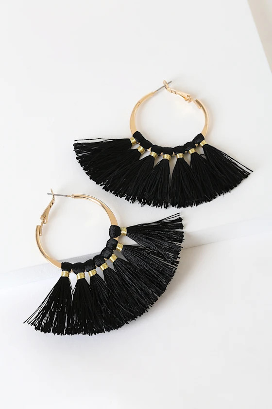 A Flare to Remember Black Tassel Earrings | Lulus (US)
