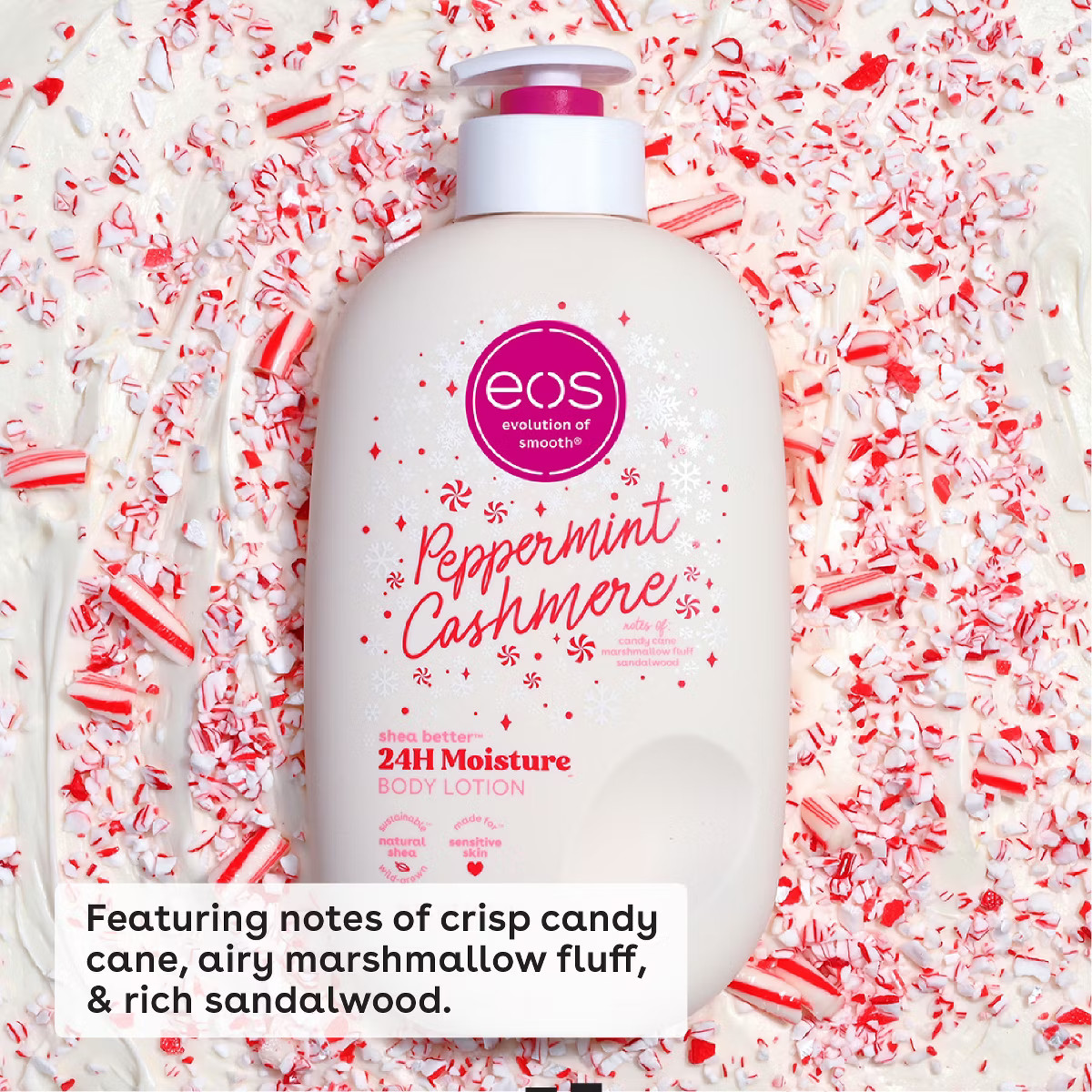 eos Holiday Body Lotion - Peppermint Cashmere - 16 fl oz | Target