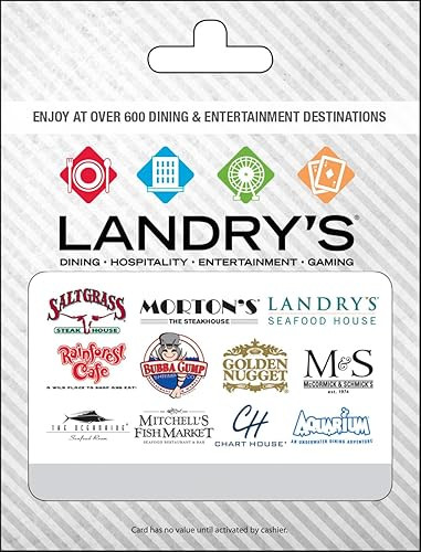 LANDRY'S Physical Gift Card | Multi-Brand | Amazon (US)