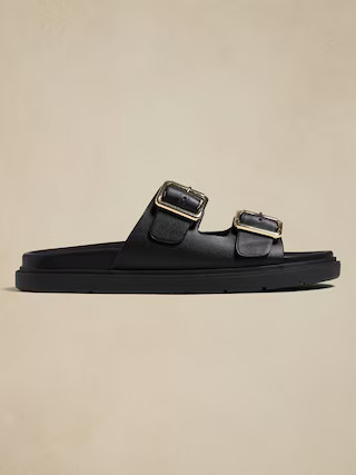 Double Strap Buckle Sandal | Banana Republic Factory