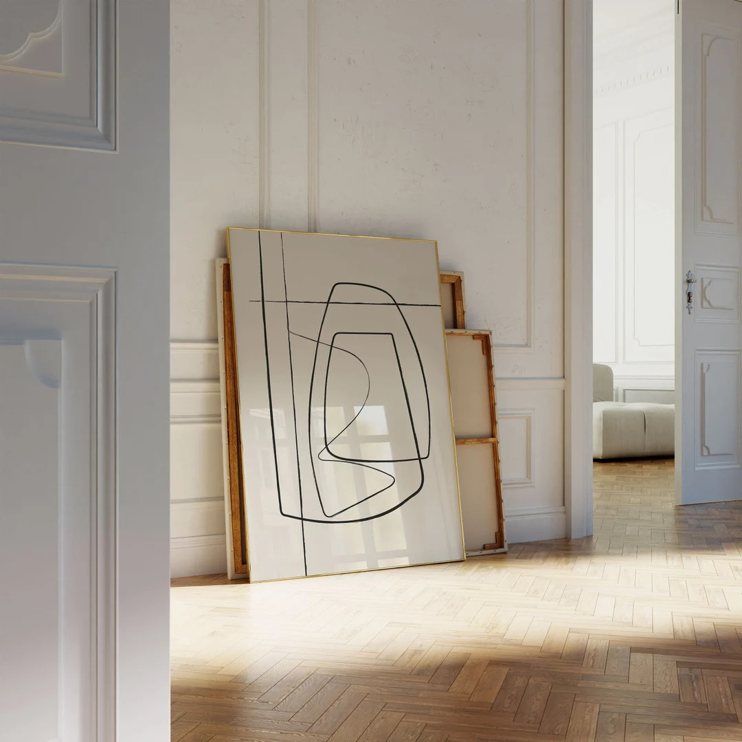 Line Extra Large Abstract Art Modern Line Drawing Print - Etsy | Etsy (US)