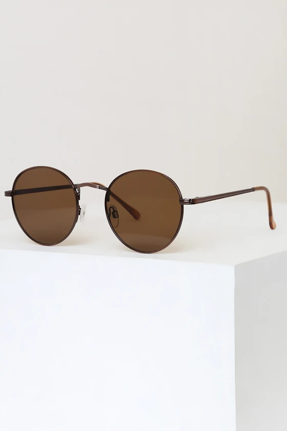 Agreed Bronze Round Sunglasses | Lulus