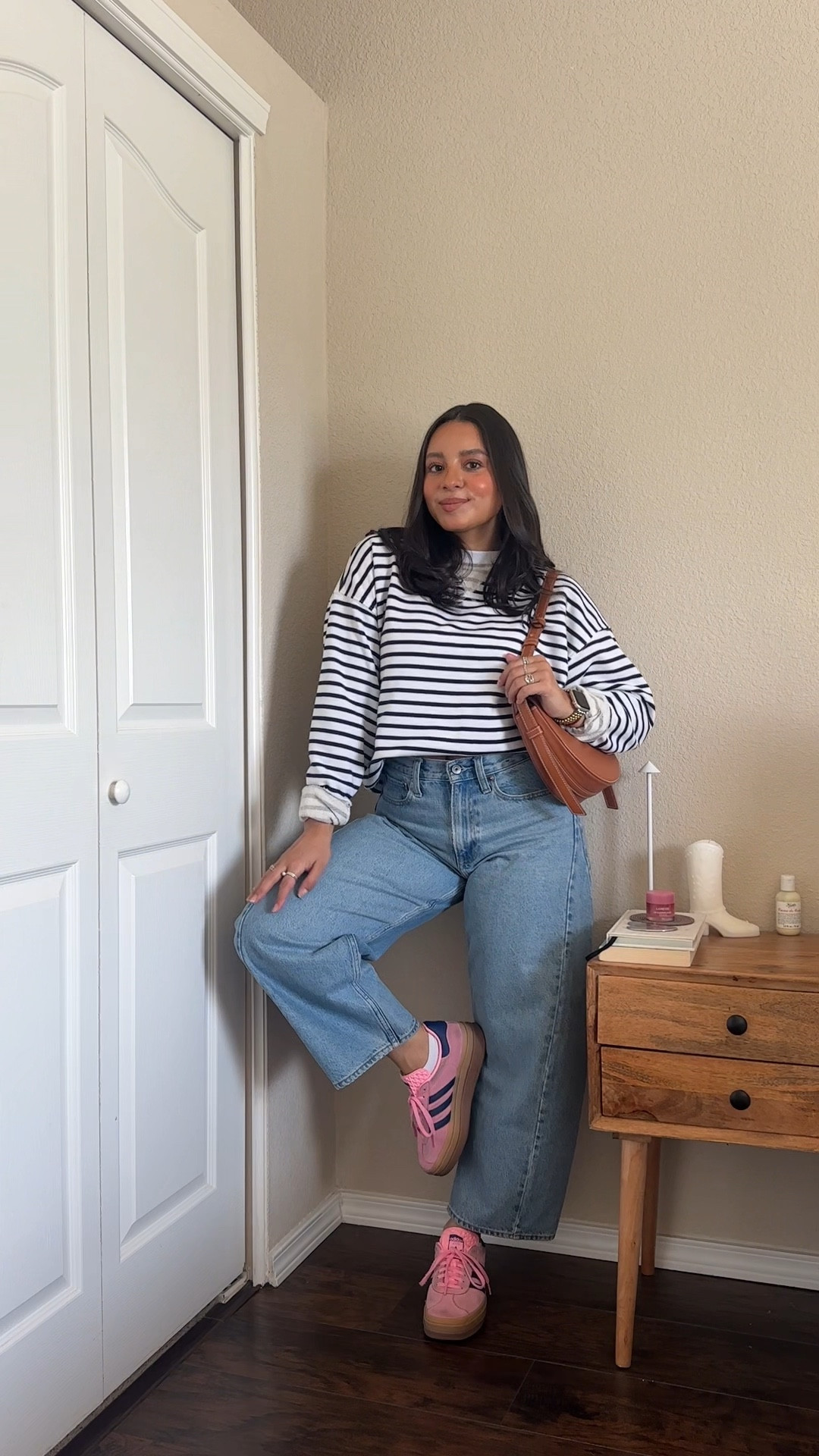 striped ootd🩷👖 — (jeans are size 2/26s in curve love + top in size small)

#LTKStyleTip #LTKSeasonal #LTKPetite