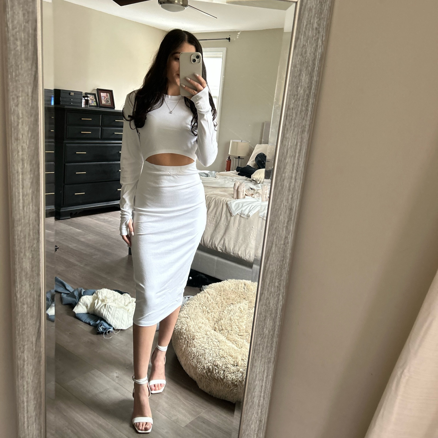 Amazon long sleeve white dress 

#LTKwedding #LTKunder50 #LTKunder100