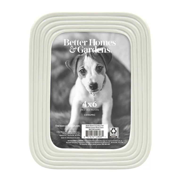 Better Homes and Gardens 4X6 Ceramic Tabletop Frame, White | Walmart (US)