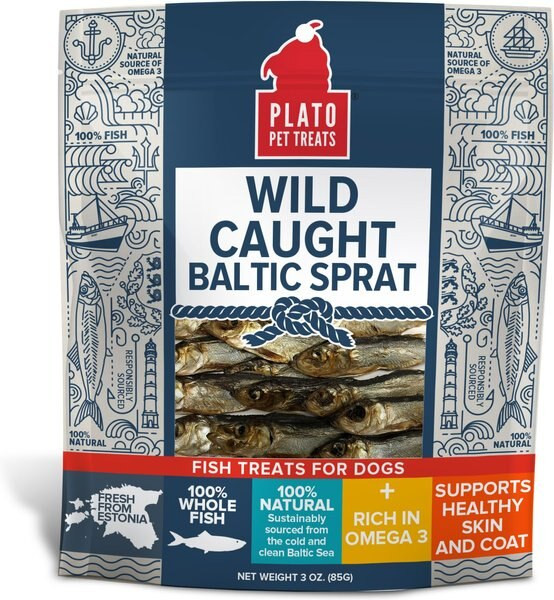 Plato Wild Caught Baltic Sprat Dog Treats | Chewy.com