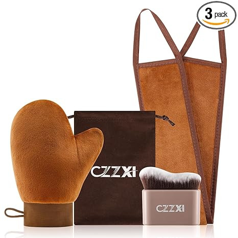 CZZXI Tanning Mitt, Body Brush & Back Tanner Applicator Kit – Self-Tan Applicator for Body, Fac... | Amazon (US)