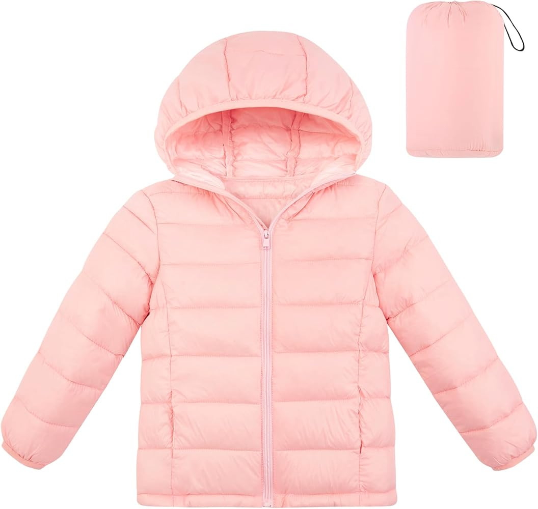 Lovekider Hooded Puffer Jacket for Girls 4-12T Packable Down-Alternative Warm Coat Shiny Outerwea... | Amazon (US)
