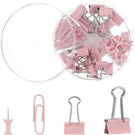 72 Pieces Office Supplies Set,Including 22 Binder Clips/30 Paperclips/20 Push Pins Thumb Tacks,Sc... | Amazon (UK)