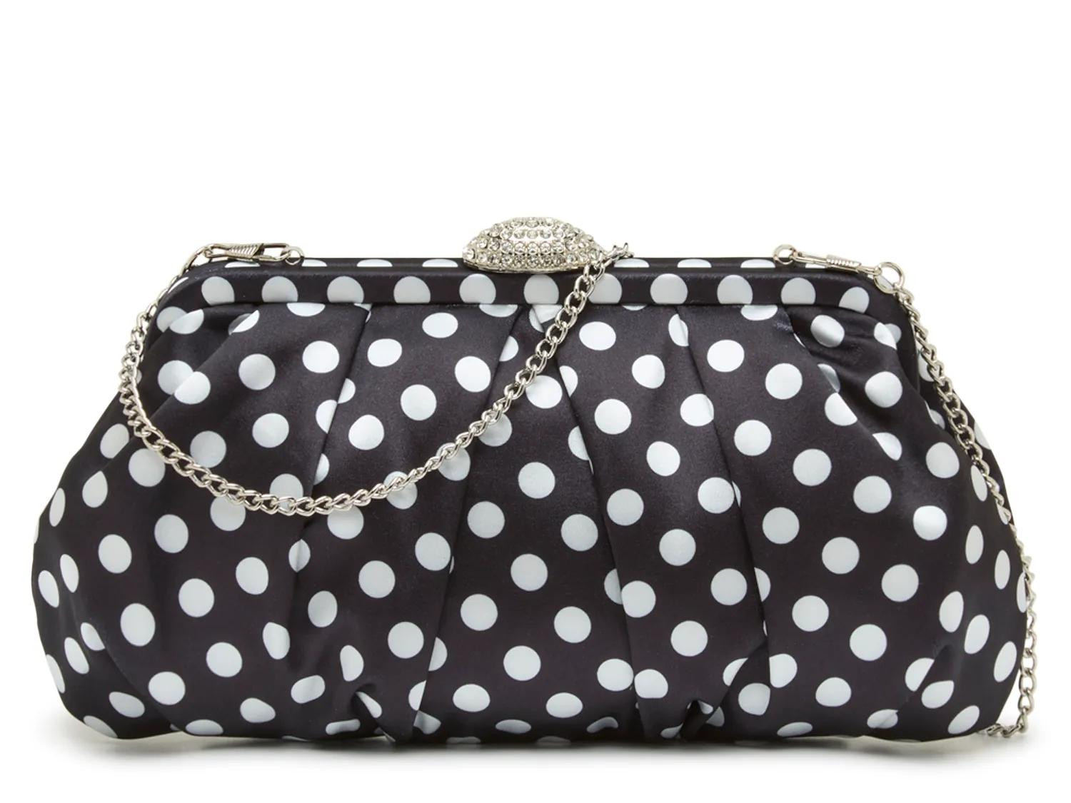 Kelly & Katie Bobbi Clutch | Women's | Black/White Polka Dot | Size Not Applicable | Handbags | Clutch | DSW