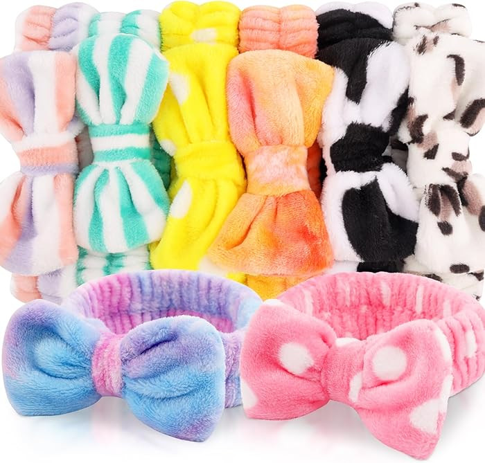 Stocking Stuffers for Women Teen Girls Kids, 8pcs Spa Headband, Bulk Christmas Valentines Galenti... | Amazon (US)