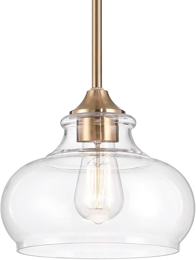 Kira Home Harlow 9" Modern Schoolhouse Pendant Light for Ktichen Island | Amazon (US)